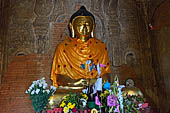 Bagan Myanmar. Image of Buddha of Dhammayazika pagoda. 